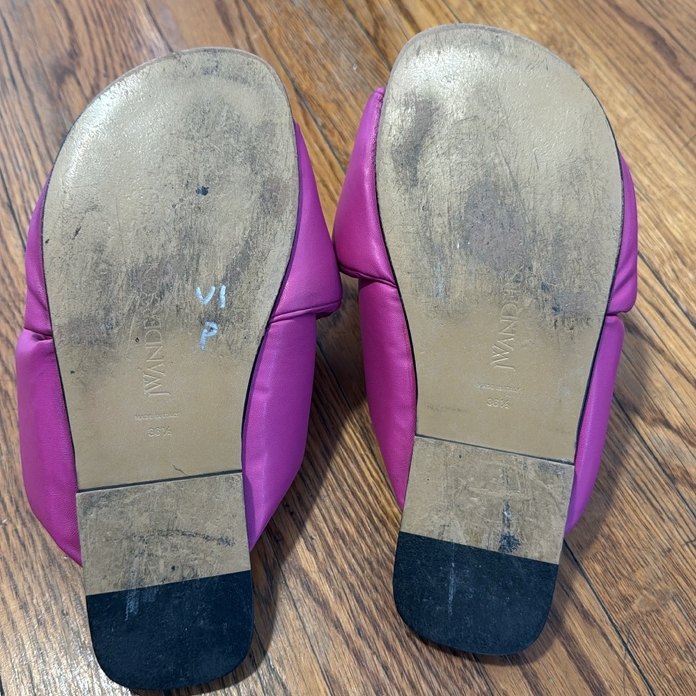 JW ANDERSON Chain flat sandals Hot Pink Knotted Slide Sandals with Gold Sz 6.5 - Picture 15 of 15